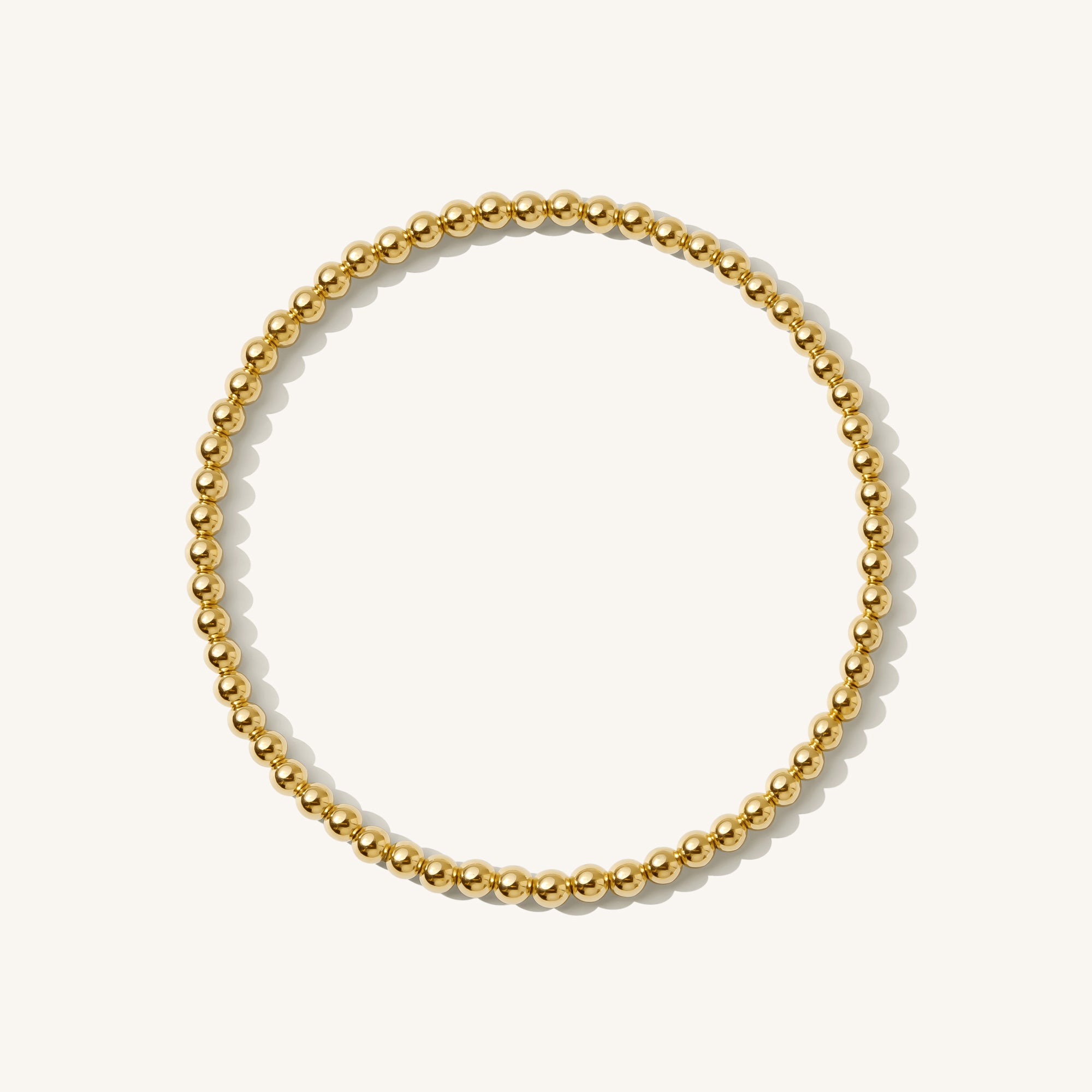 Simple & Dainty 14kt Gold Filled 4mm Stretch Bead Bracelet - Dianna Rae  Jewelry