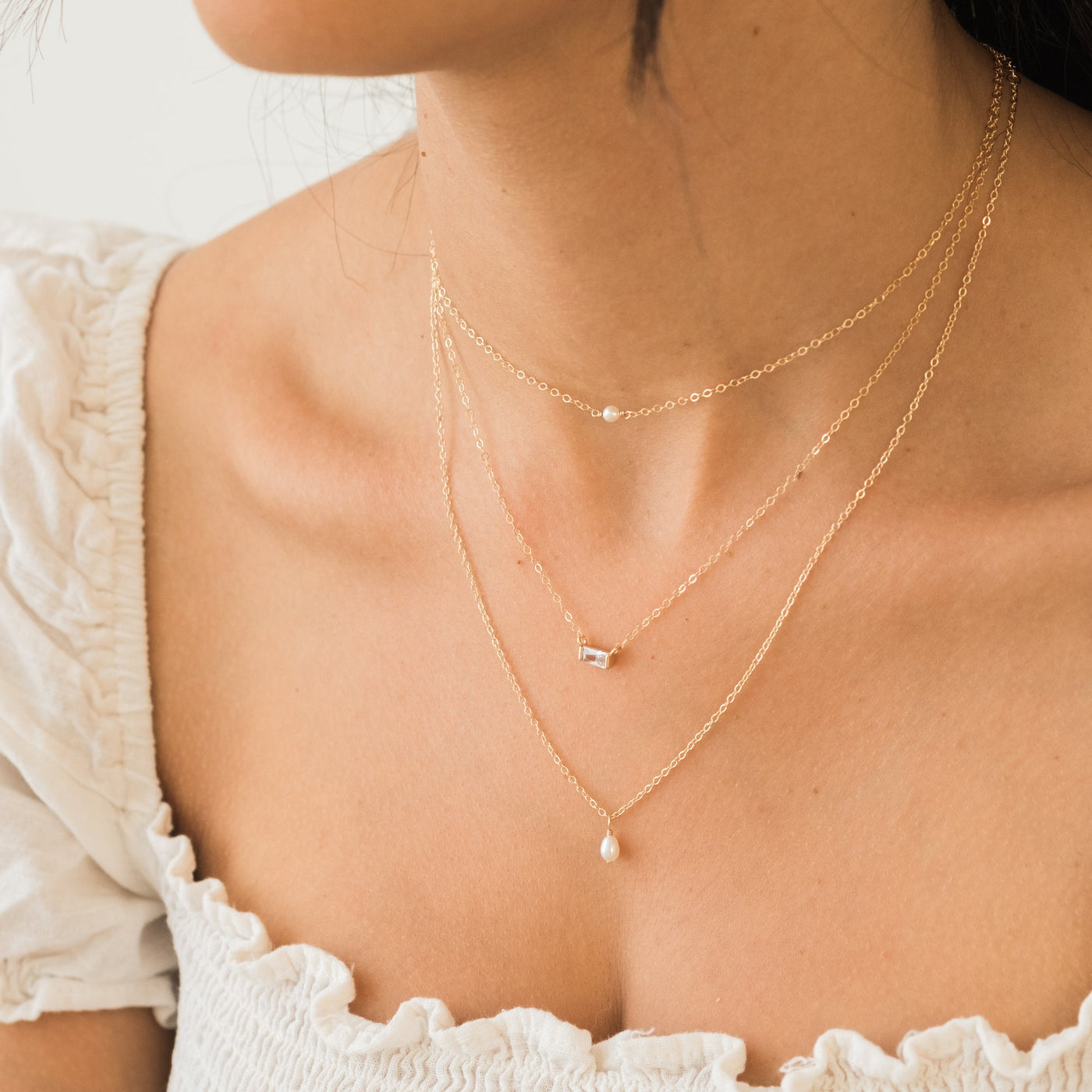 Small Large Freshwater Pearl Necklace | Simple & Dainty Jewelry