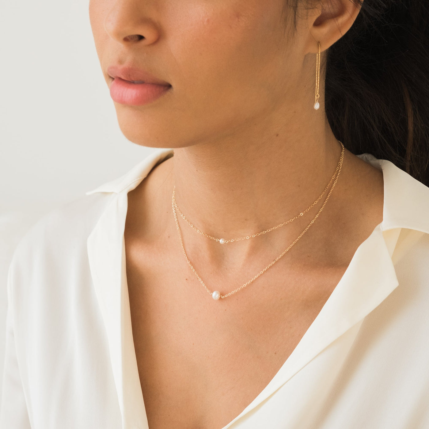 Small Large Freshwater Pearl Necklace | Simple & Dainty Jewelry