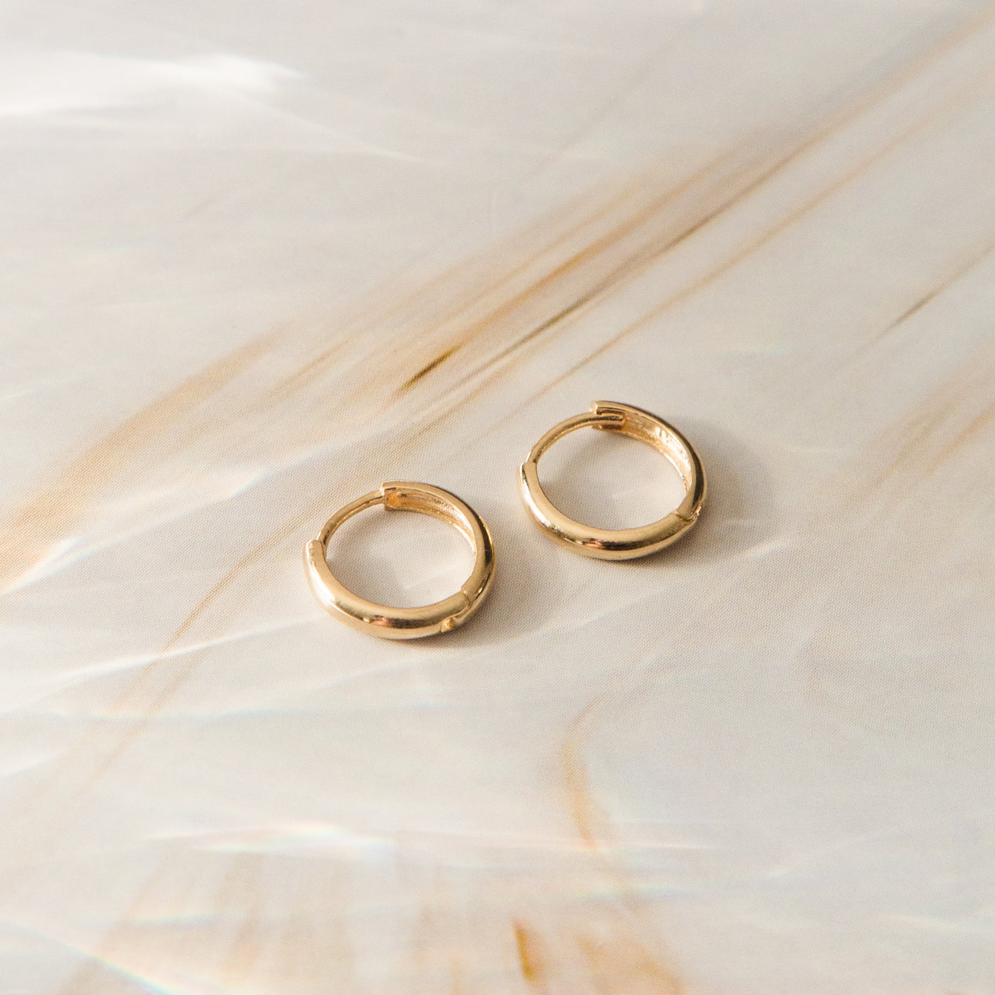 Huggie Hoop Earrings - 14k Solid Gold | Simple & Dainty Jewelry