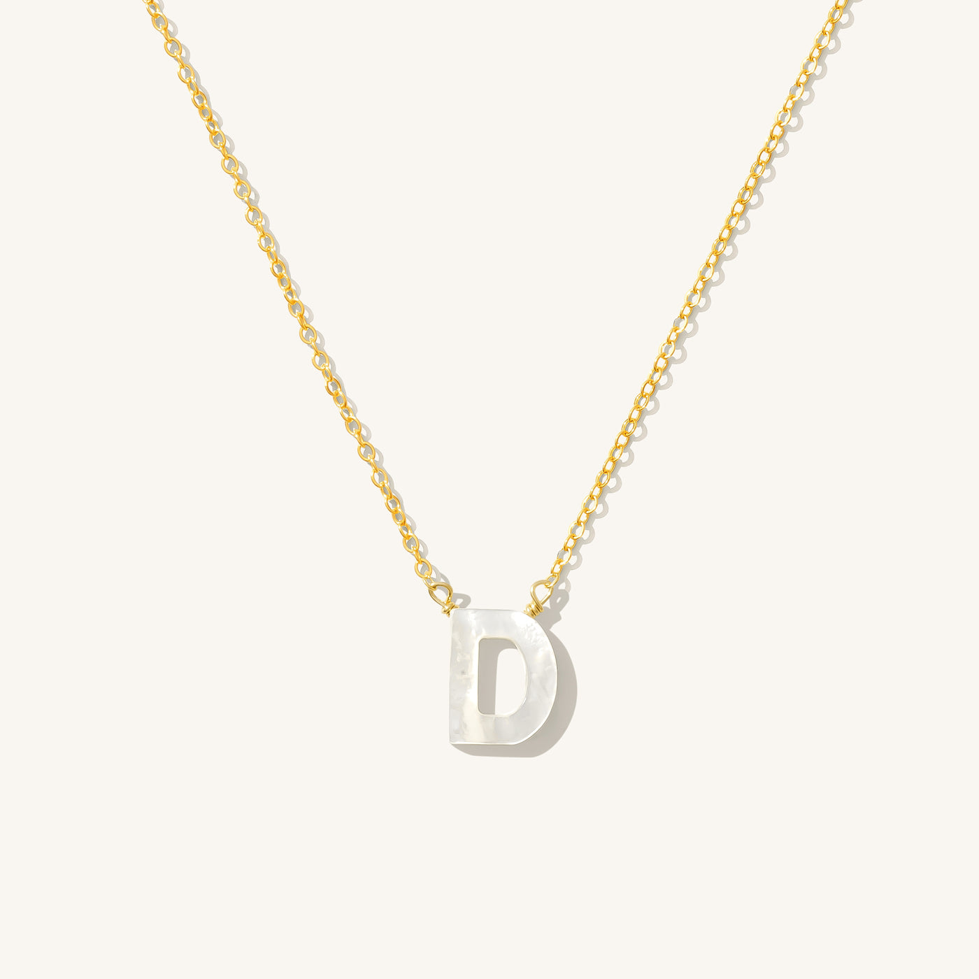 D Pearl Initial Necklace