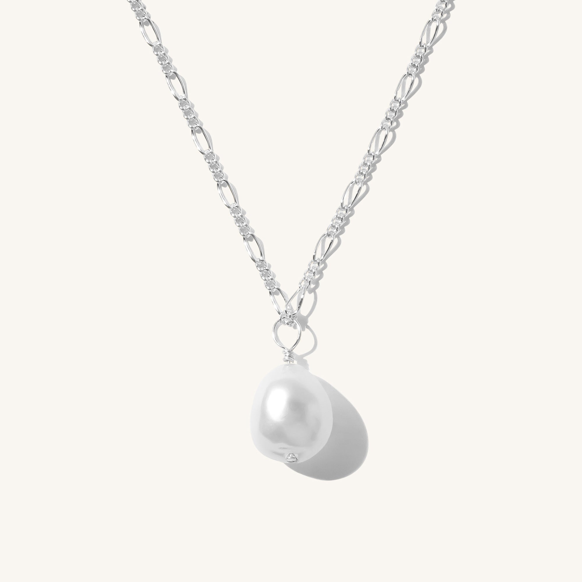 【新品未使用】baroque pearl combi necklace 18