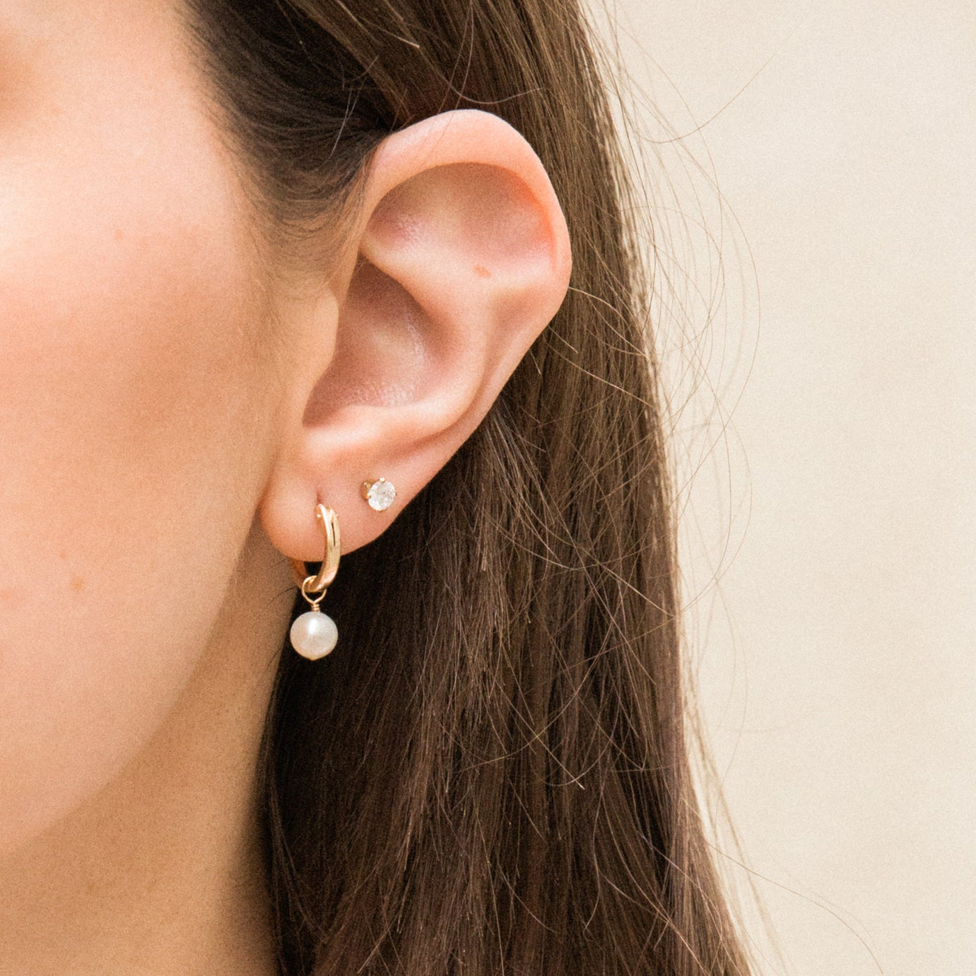 Pearl Hoop Earrings | Simple & Dainty Jewelry