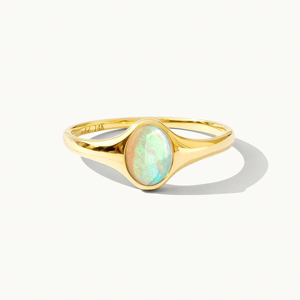 Opal Signet Ring | Simple & Dainty Jewelry