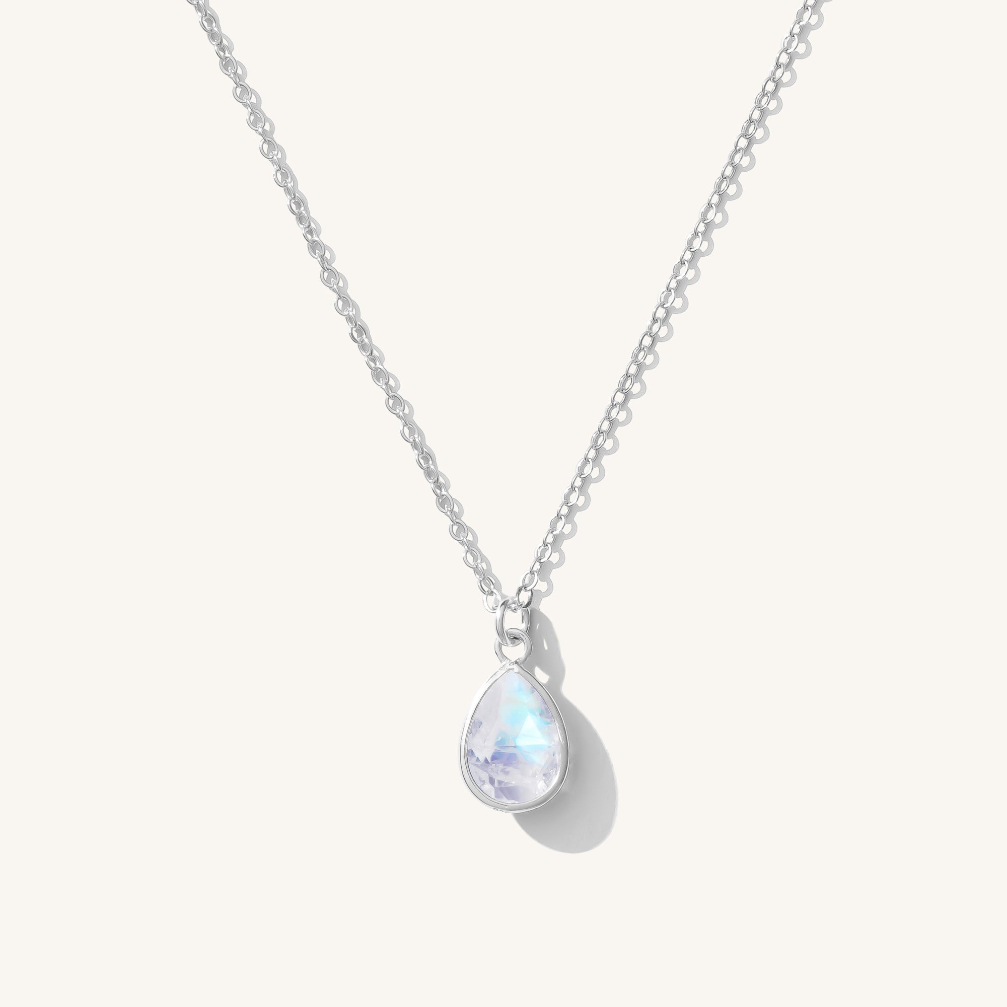 Moonstone Teardrop outlets Pendant Statement Necklace