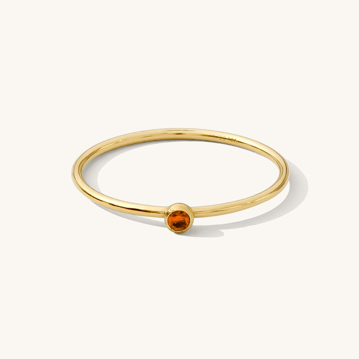 Rosecliff Ruby Stackable Ring in 14k Gold (July)