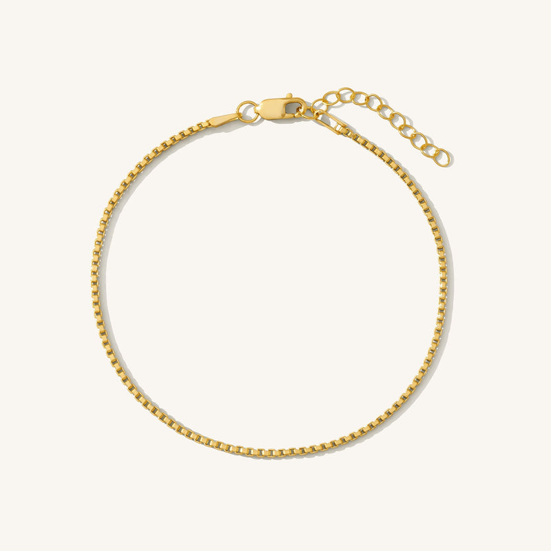 Thin Box Chain Anklet