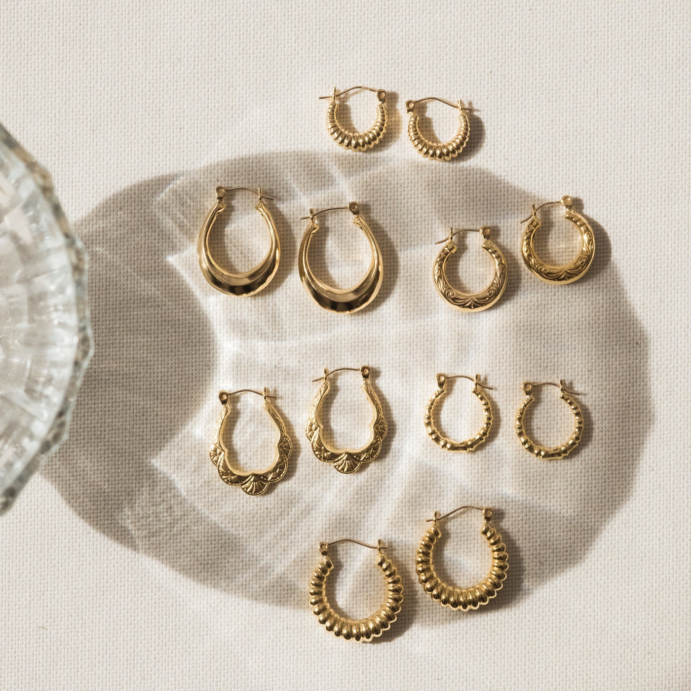 Vintage Floral Hoop Earrings | Simple & Dainty Jewelry