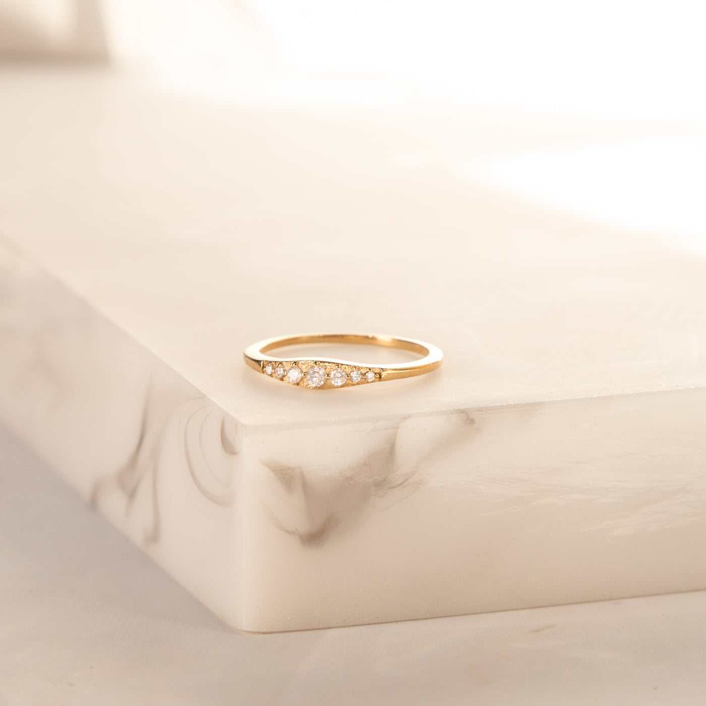 Dainty CZ Signet Ring | Simple & Dainty Jewelry