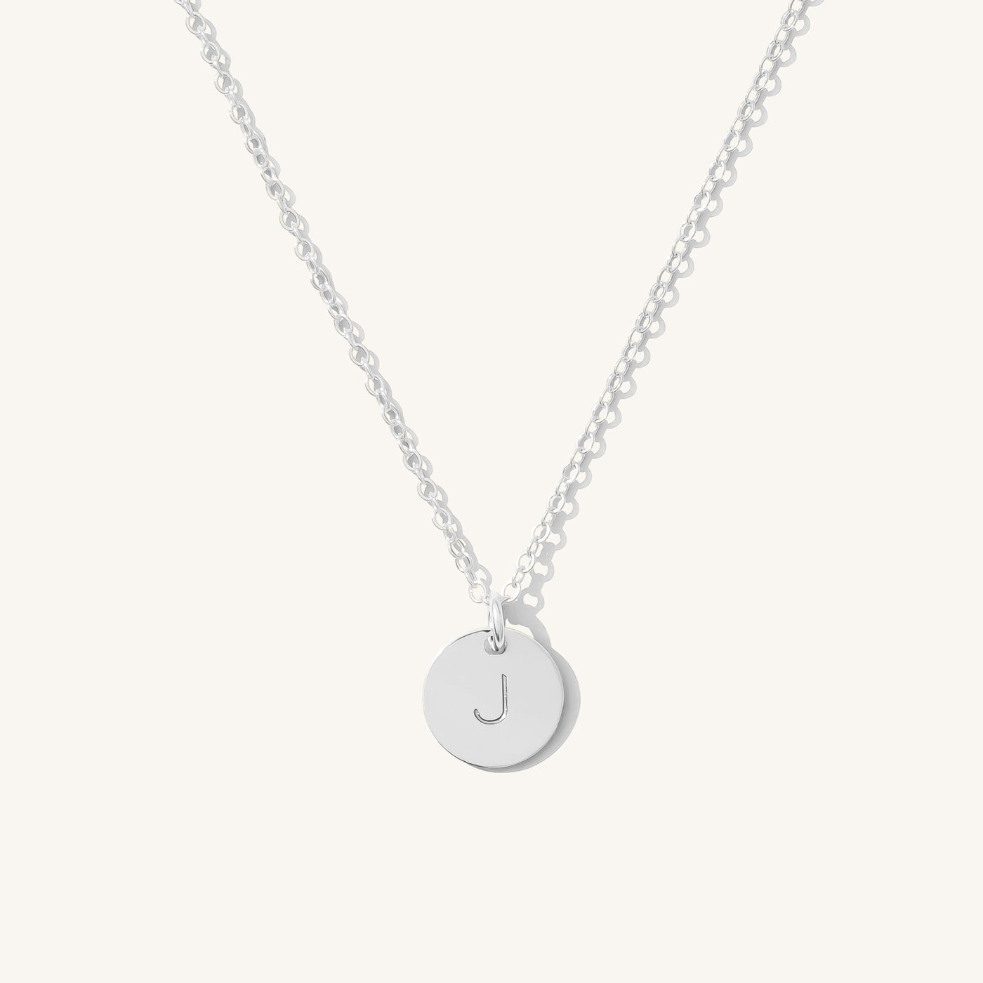 J Dainty Initial Necklace