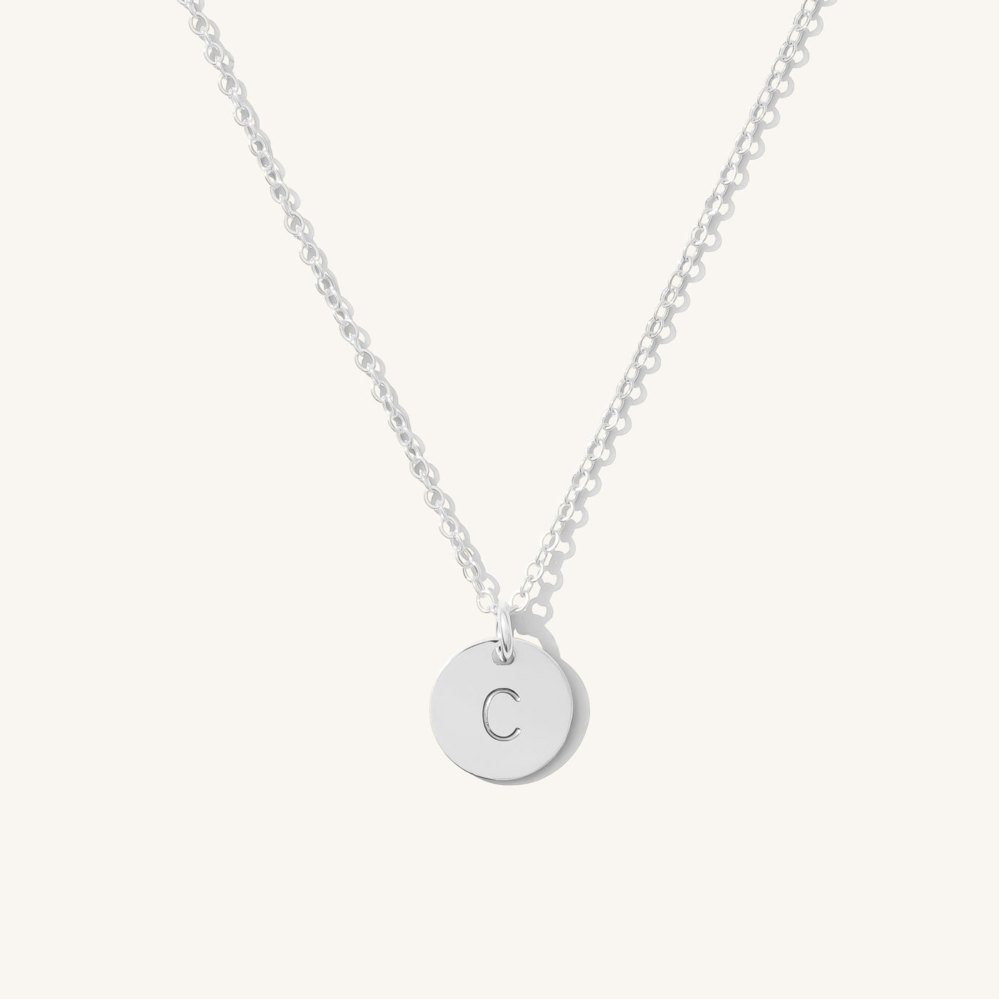 C Dainty Initial Necklace