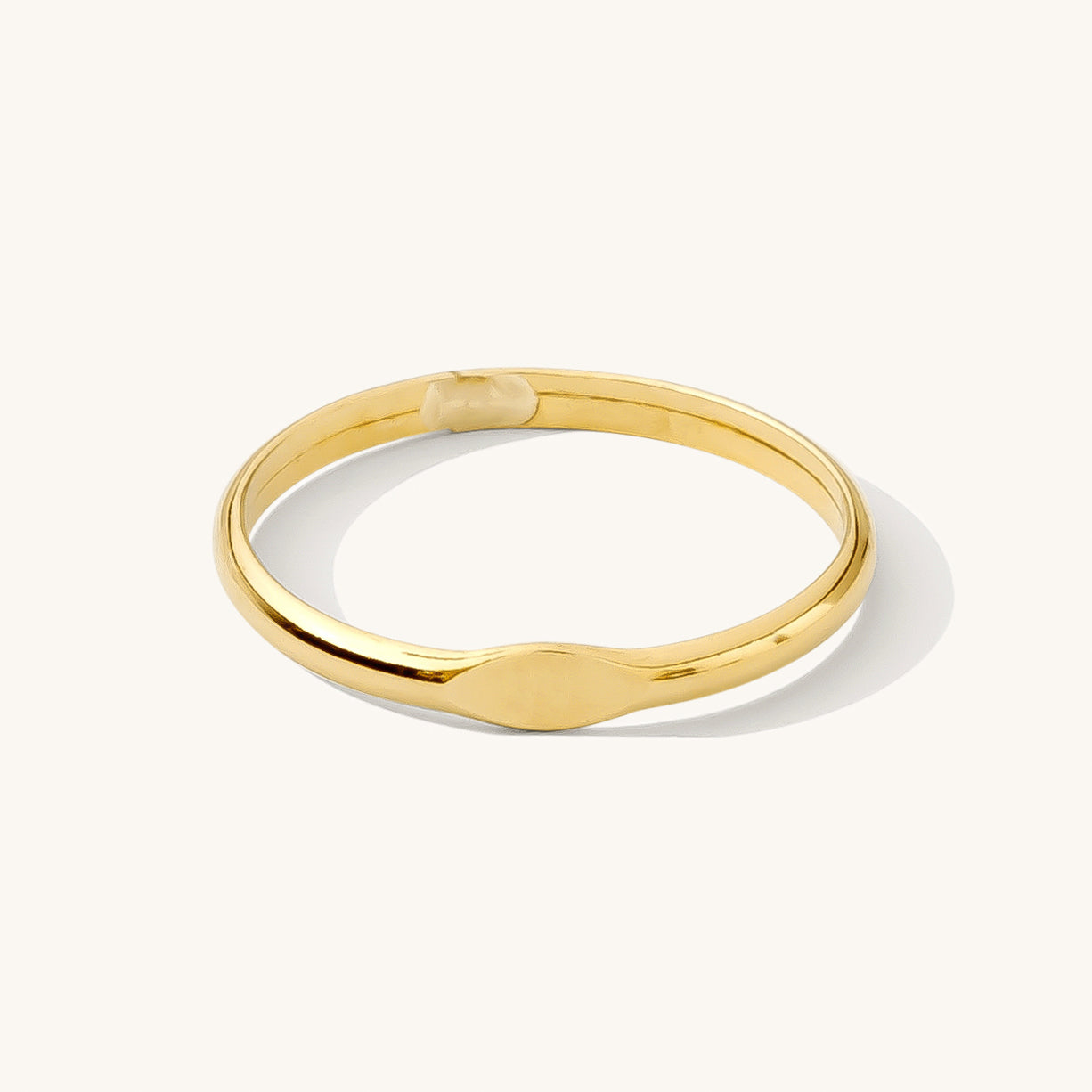 Initial Signet Ring Blank Gold Filled Size - Main Image