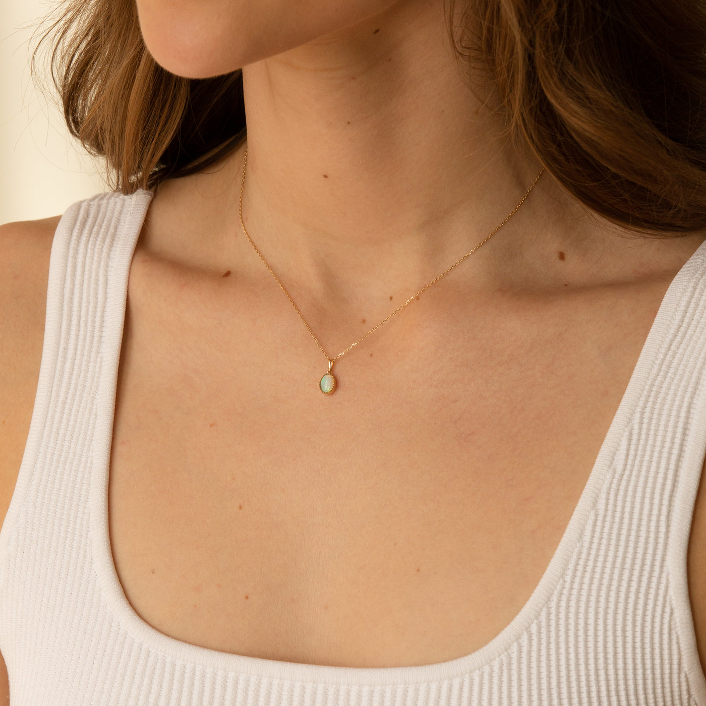 Oval Opal Necklace | Simple & Dainty Jewelry