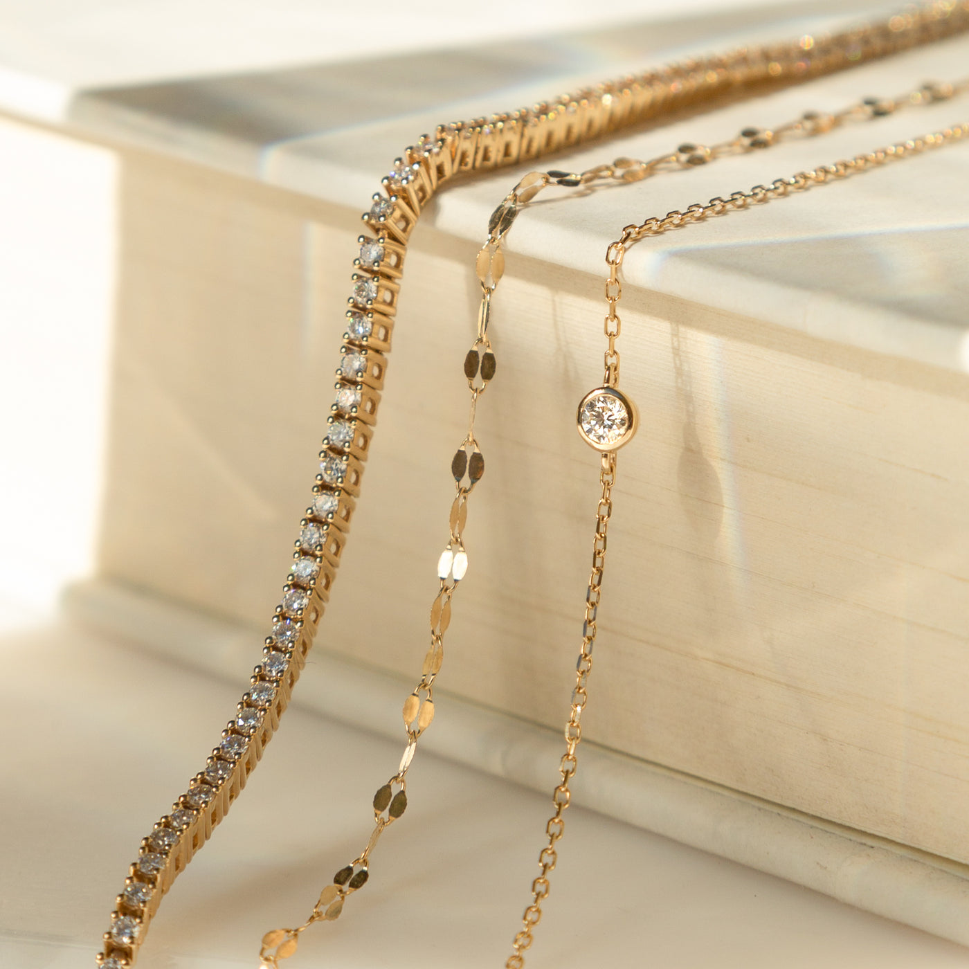 Diamond Bezel Bracelet | Simple & Dainty Jewelry