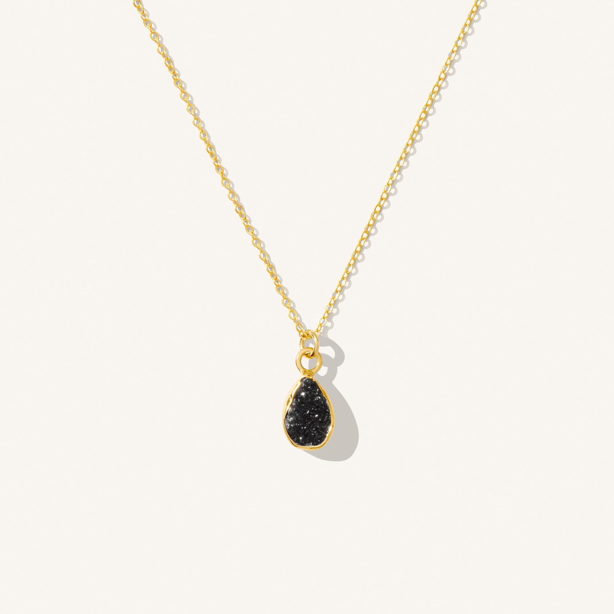 Strawberry Mocha Titanium Druzy Teardrop Pendant 2.25