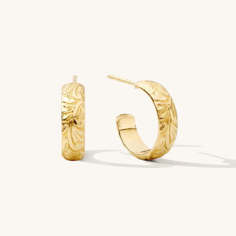 9ct yellow gold hot sale hoop earrings