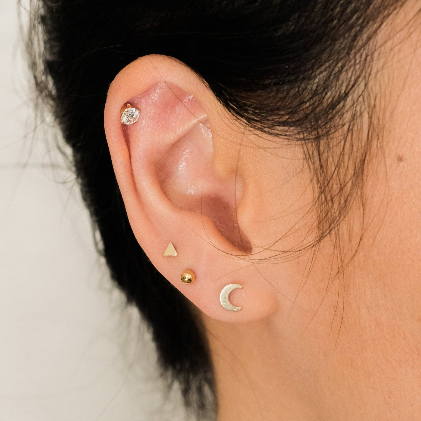 Crescent Moon Stud Earrings | Simple & Dainty