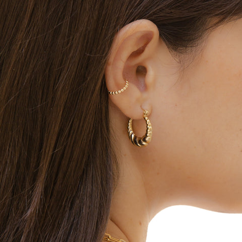 Croissant Hoop Earrings - Main Image