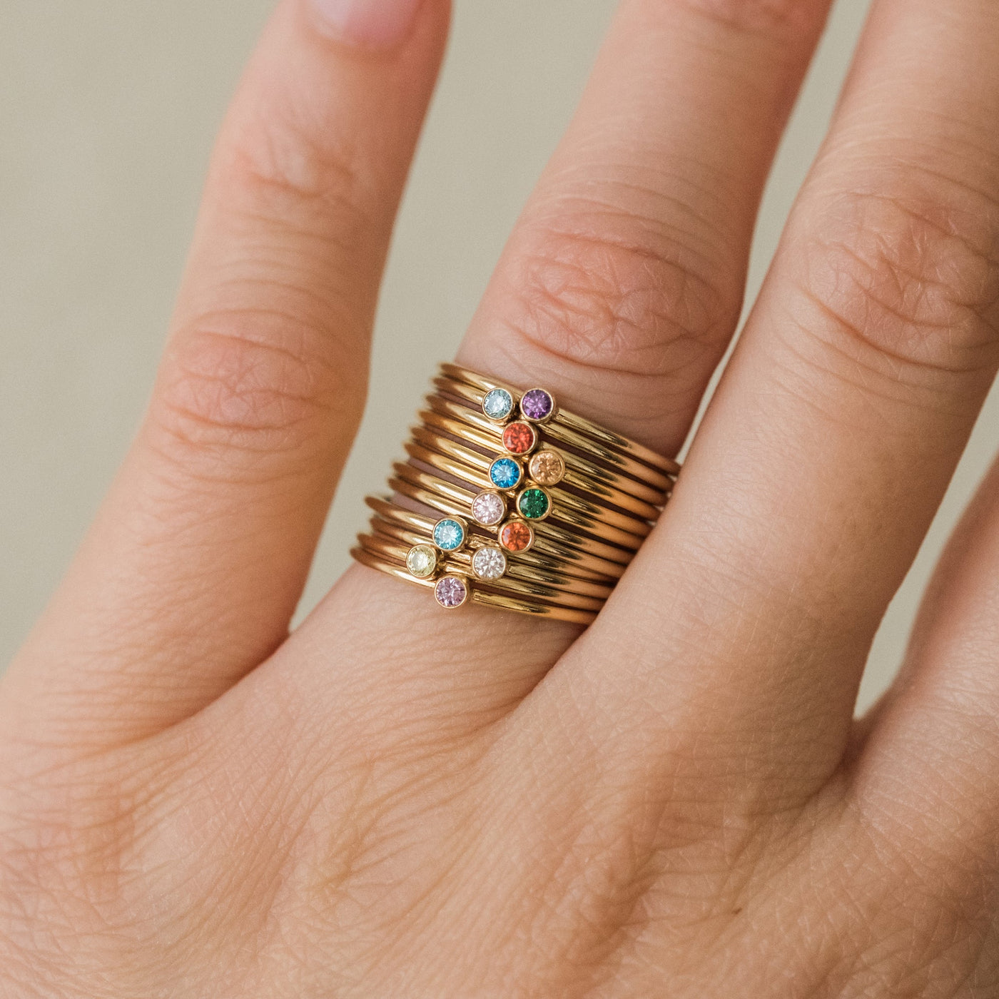 January Birthstone Ring (Garnet) | Simple & Dainty Jewelry