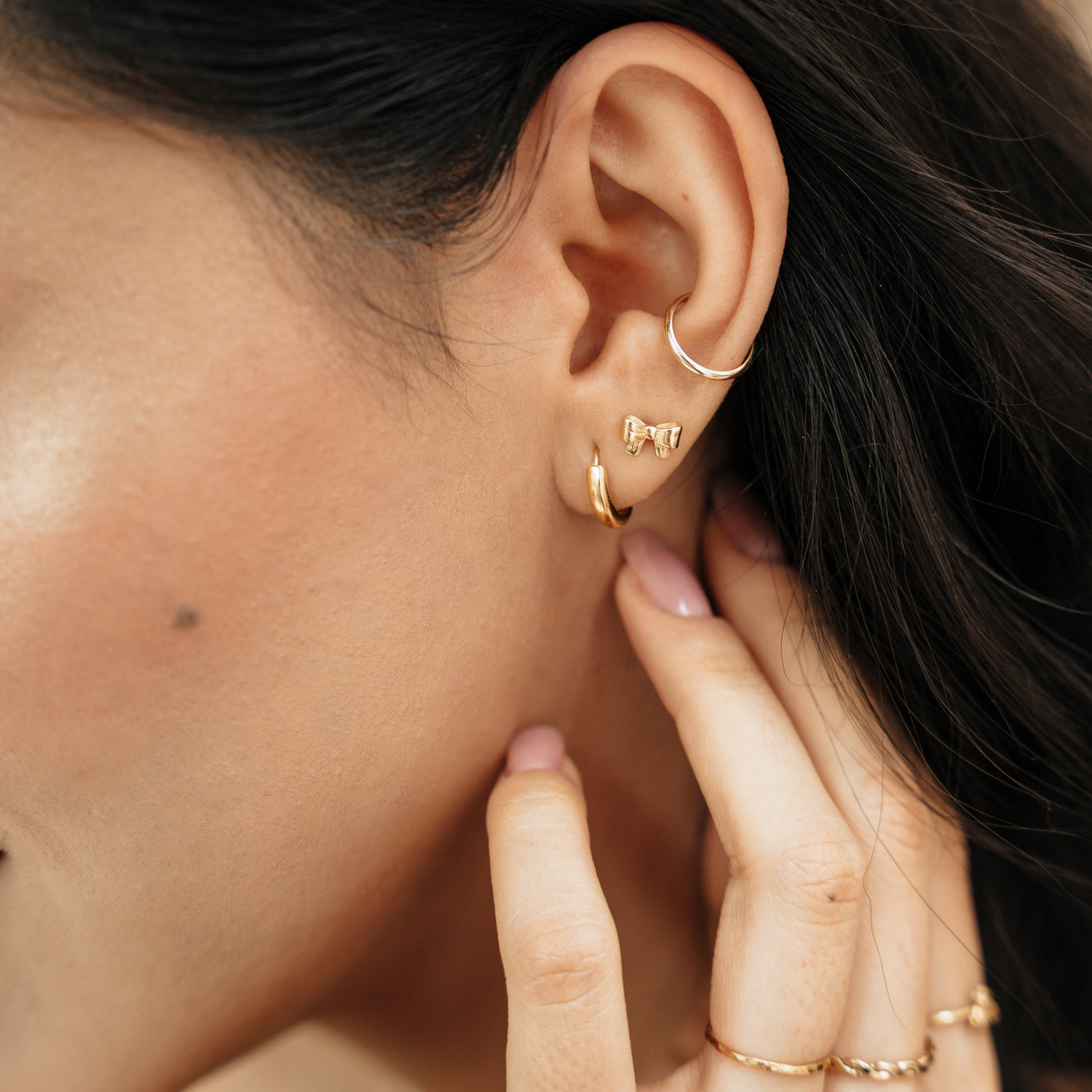 Ribbon Bow Stud Earrings | Simple & Dainty Jewelry