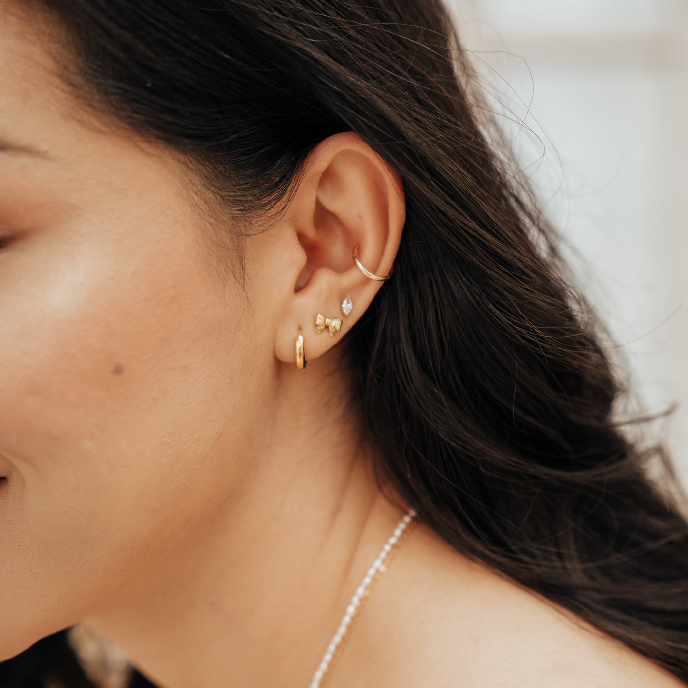 Ribbon Bow Stud Earrings | Simple & Dainty Jewelry