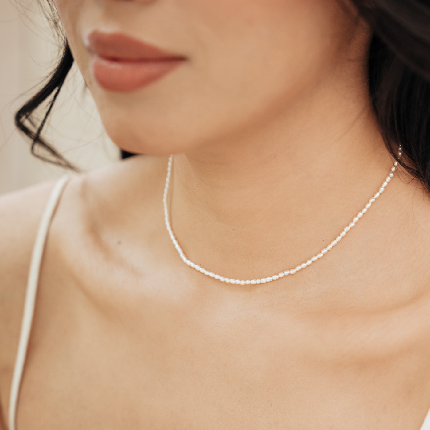 Dainty Pearl Strand Necklace | Simple & Dainty Jewelry
