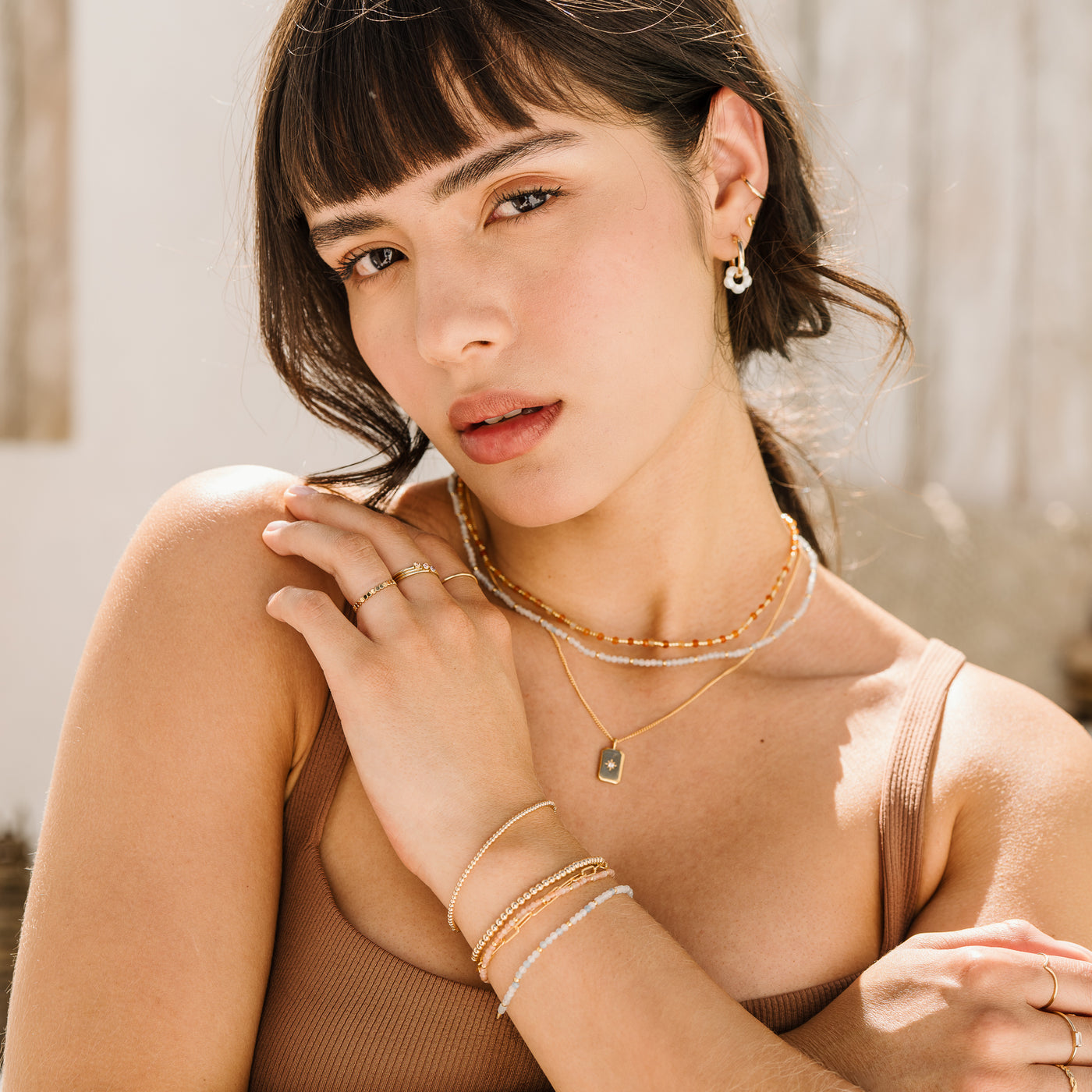 Rectangle Starburst Necklace