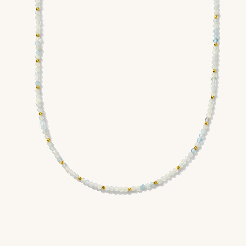 Aquamarine Bead Necklace