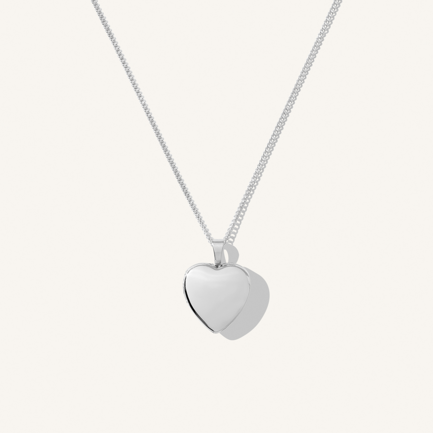 Sterling Silver Heart Locket Necklace | Simple & Dainty Jewelry