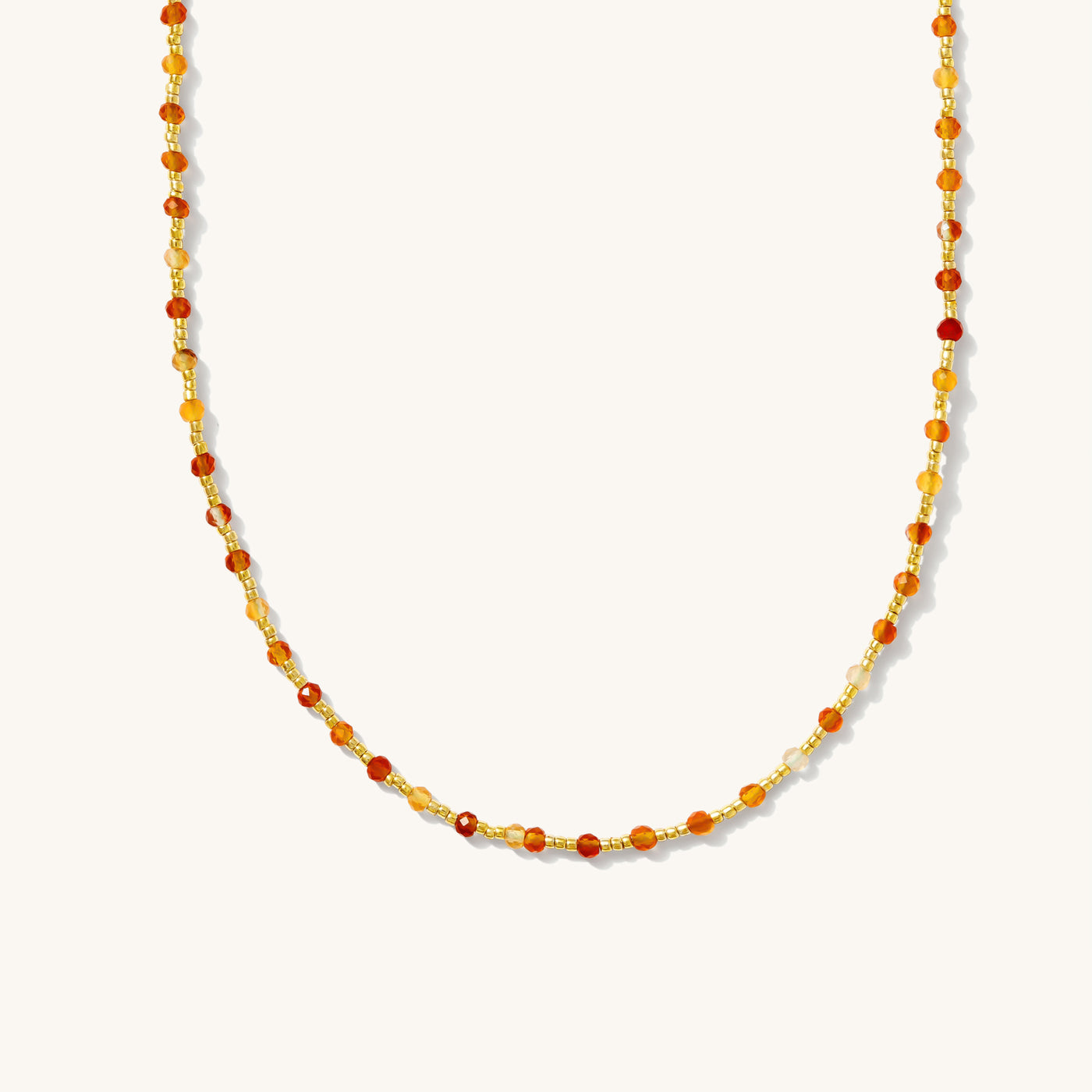 Red Agate Bead Necklace | Simple & Dainty Jewelry