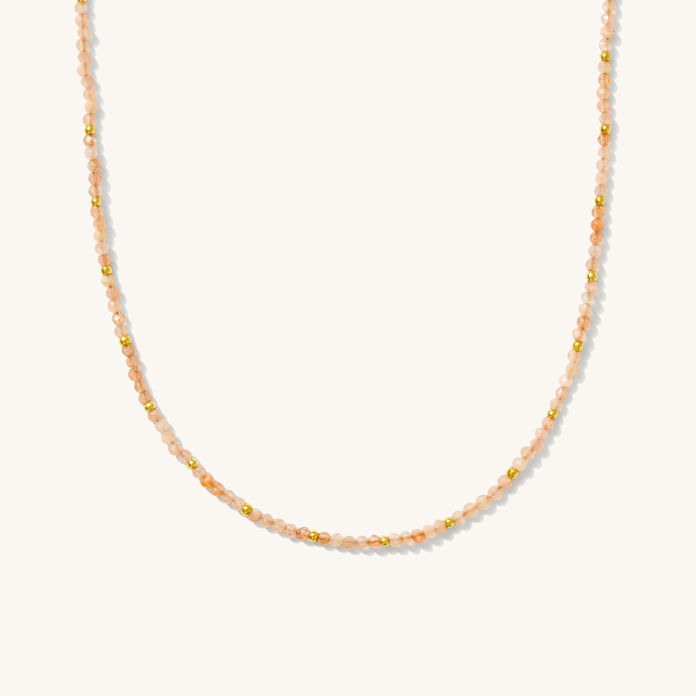 Sunstone Bead Necklace | Simple & Dainty Jewelry