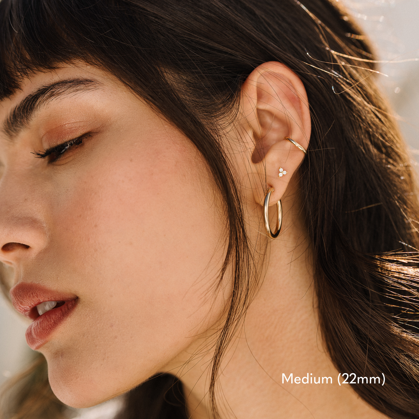 Medium (22mm) Everyday Hoop Earrings by Simple & Dainty Jewelry