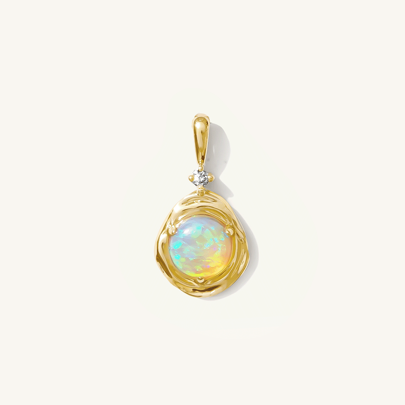 Opal Pebble Charm - Reversible