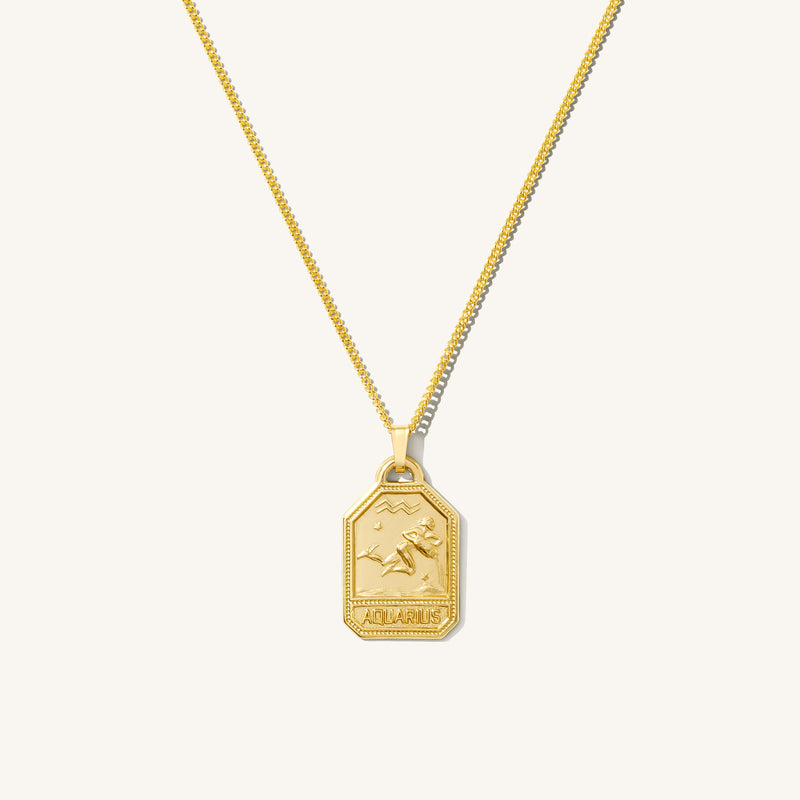 Zodiac Tag Necklace