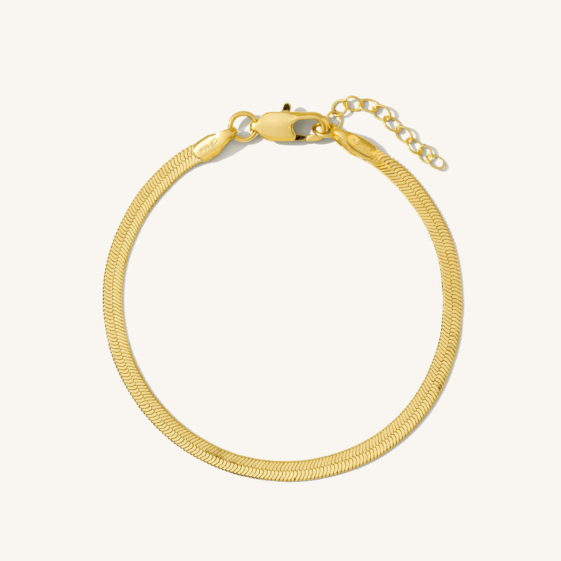 Gold Herringbone Bracelet