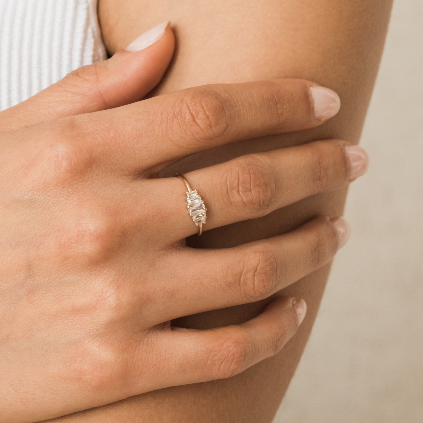 Baguette Cluster Ring | Simple & Dainty Jewelry