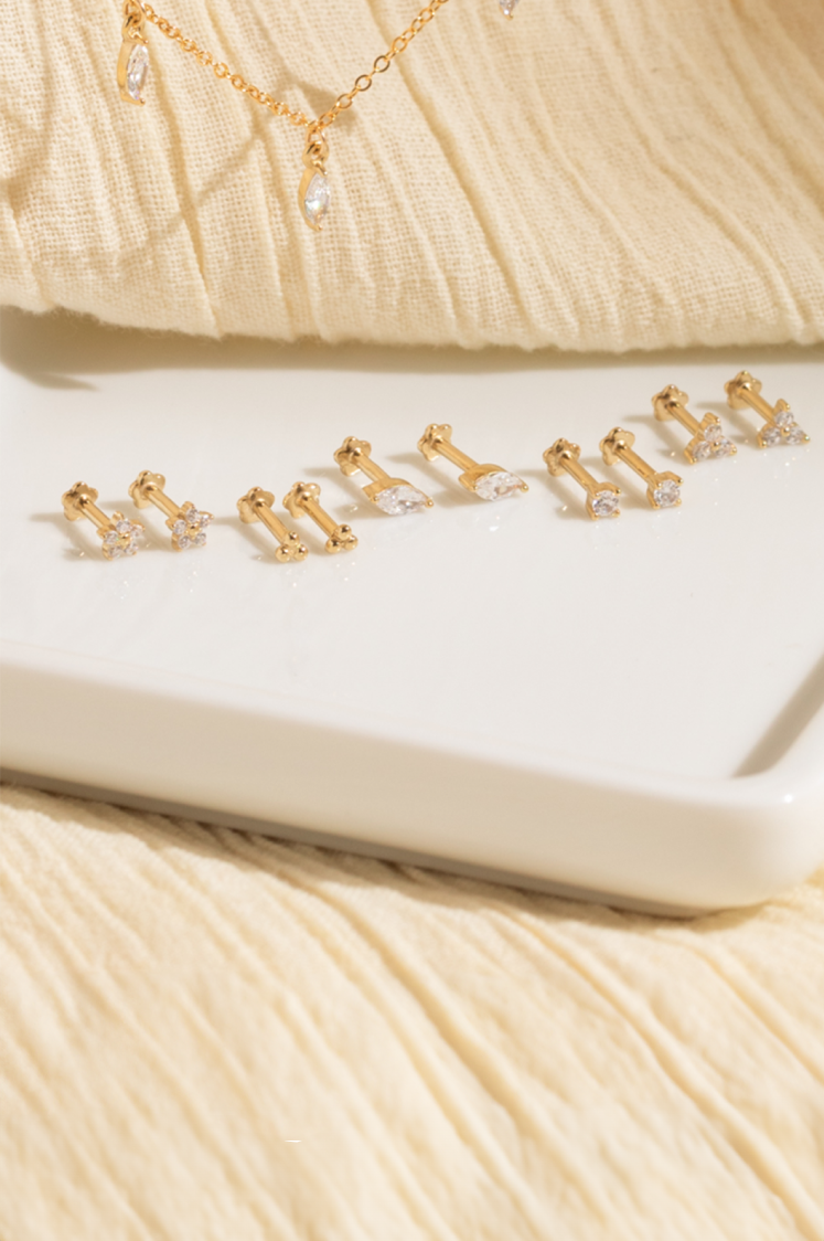 Dainty real gold jewelry hot sale