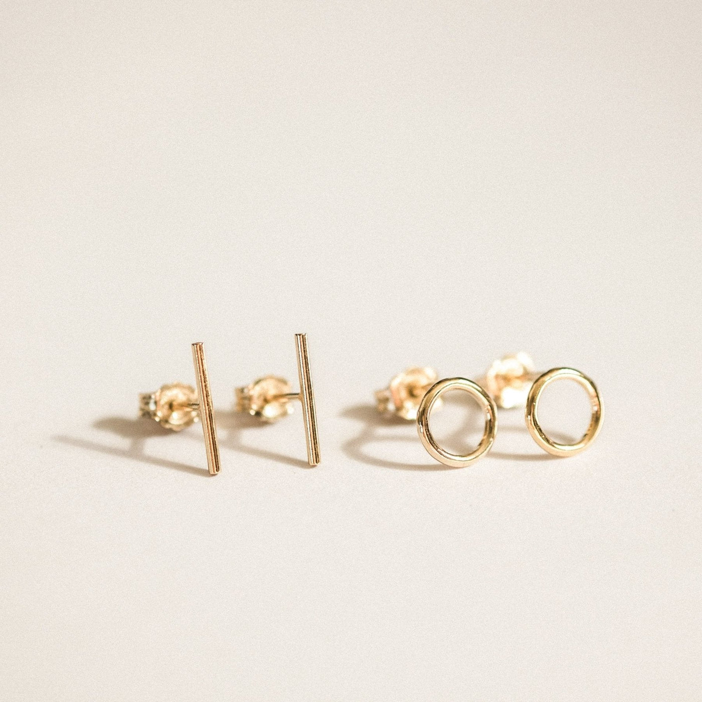 Bar Stud Earrings by Simple & Dainty Jewelry
