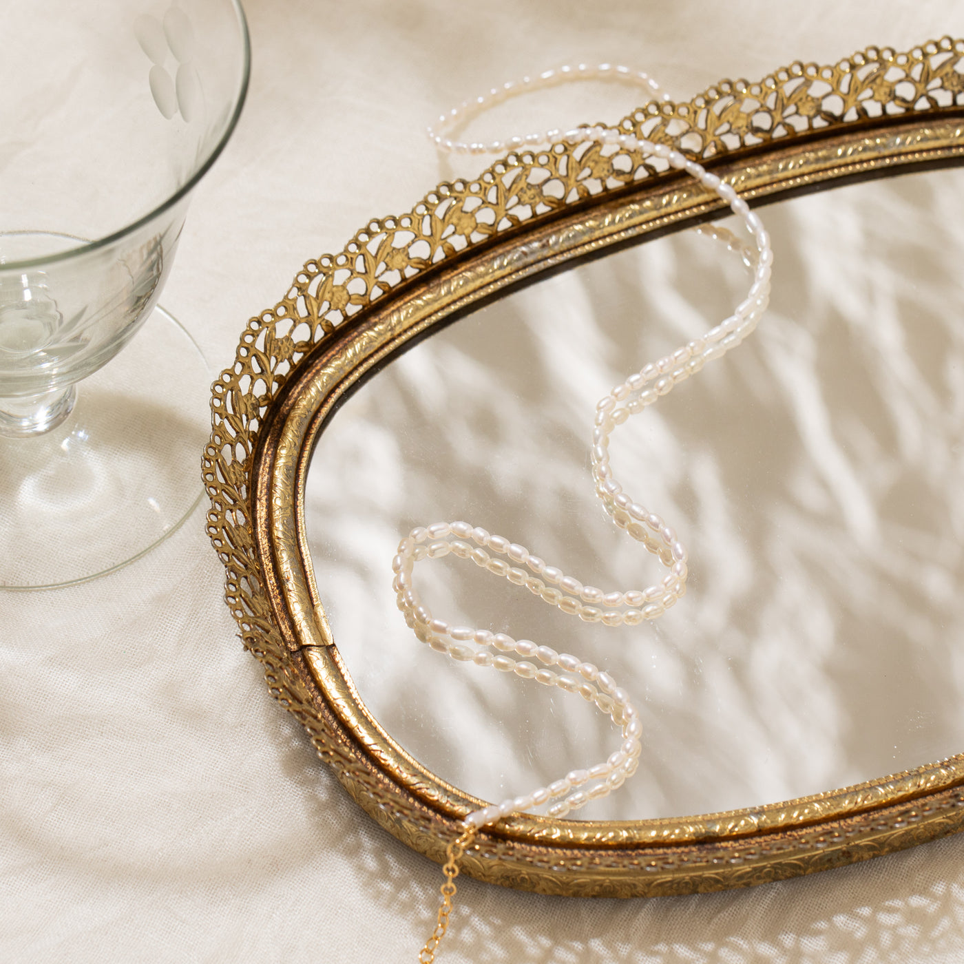 Dainty Pearl Strand Necklace | Simple & Dainty Jewelry