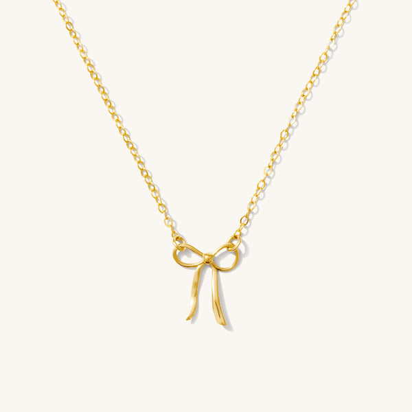 Dainty Bow Necklace | Simple & Dainty display picture 1
