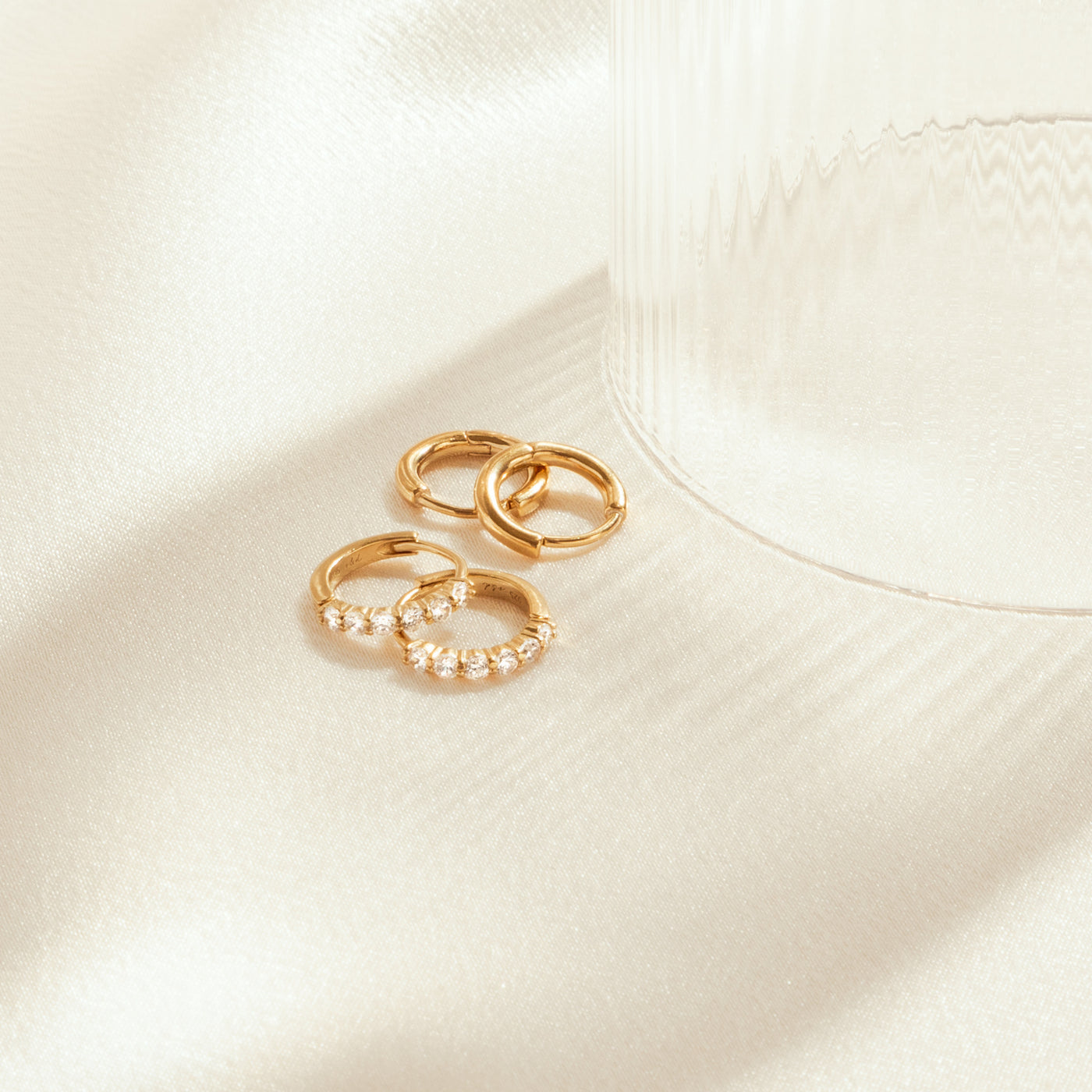 Classic CZ Huggie Hoop Earrings