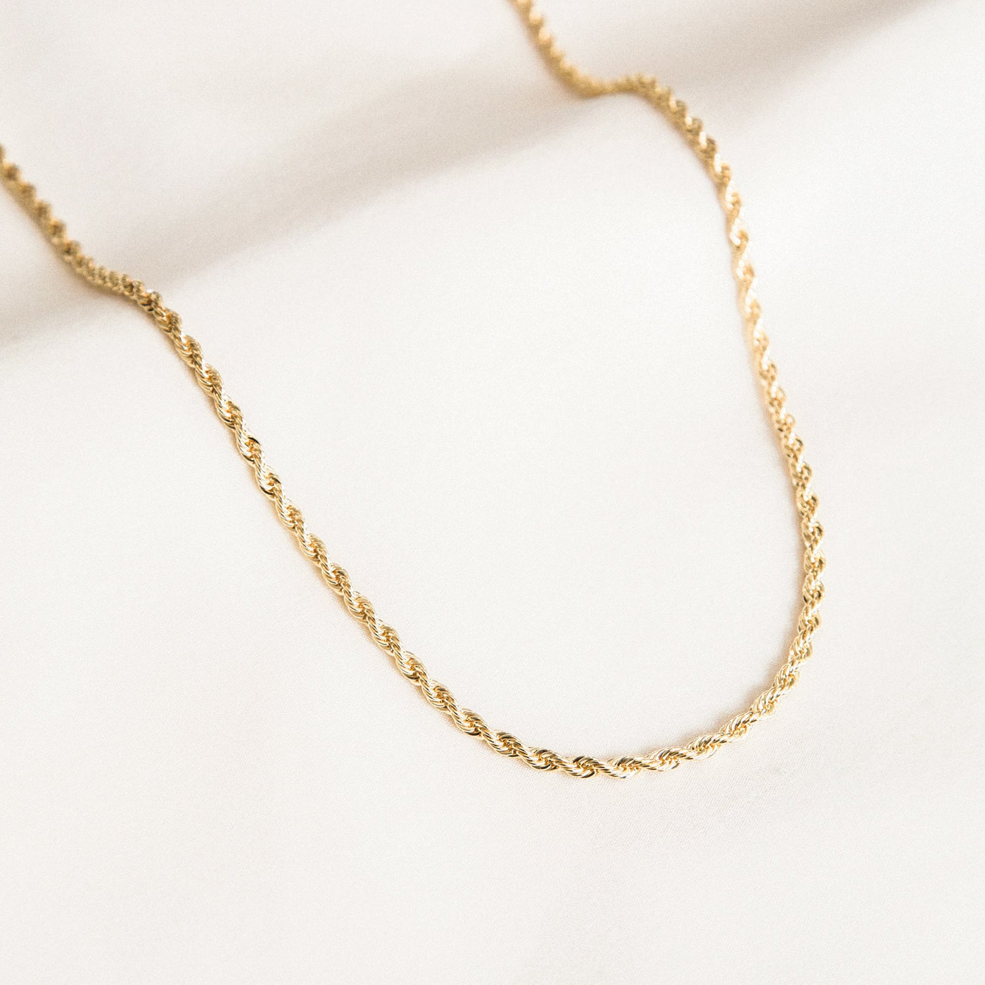 Tiny Rope Chain Chunky Rope Chain Necklace | Simple & Dainty