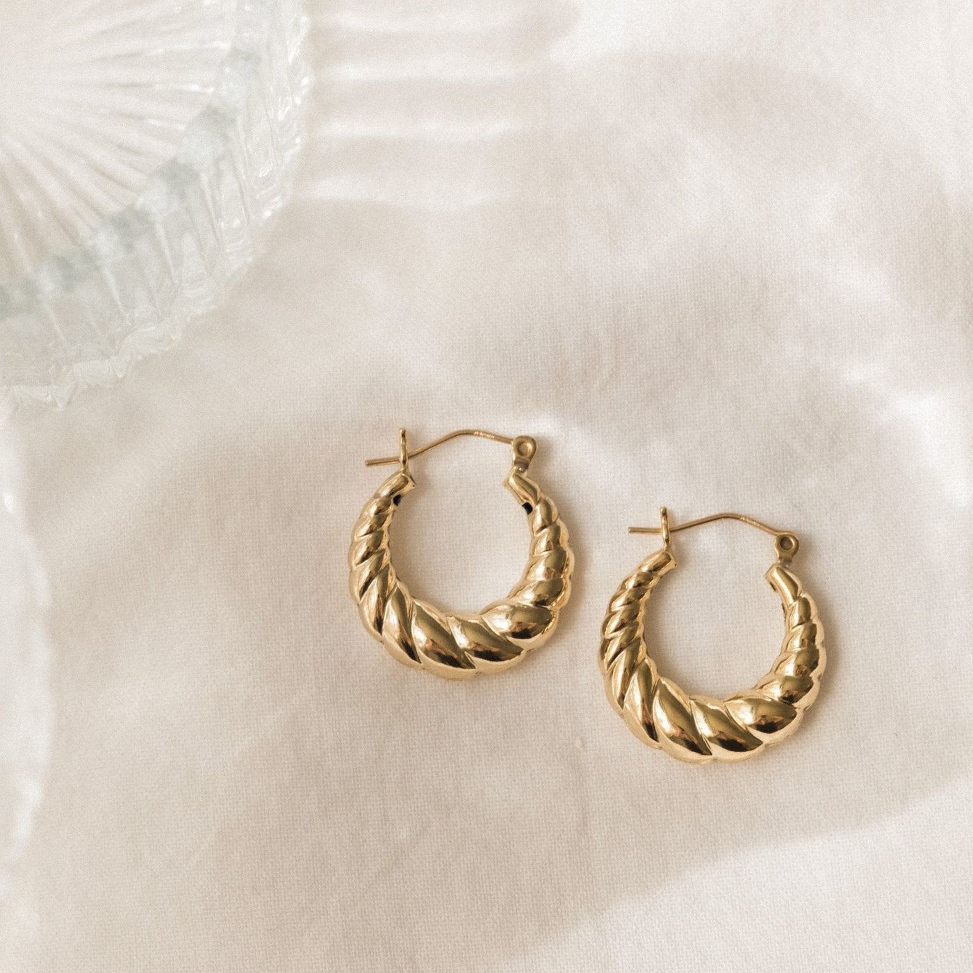 Croissant Hoop Earrings by Simple & Dainty Jewelry