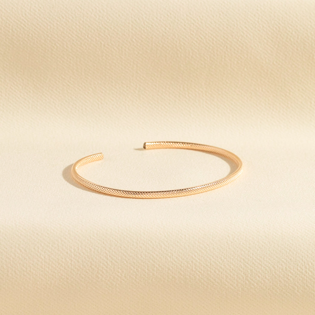 Textured Cuff Bracelet | Simple & Dainty Jewelry