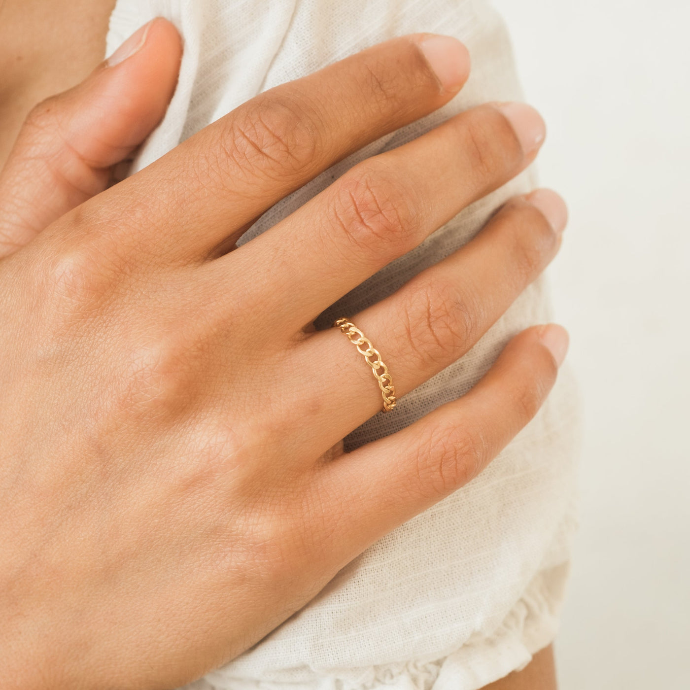 Curb Chain Ring | Simple & Dainty Jewelry