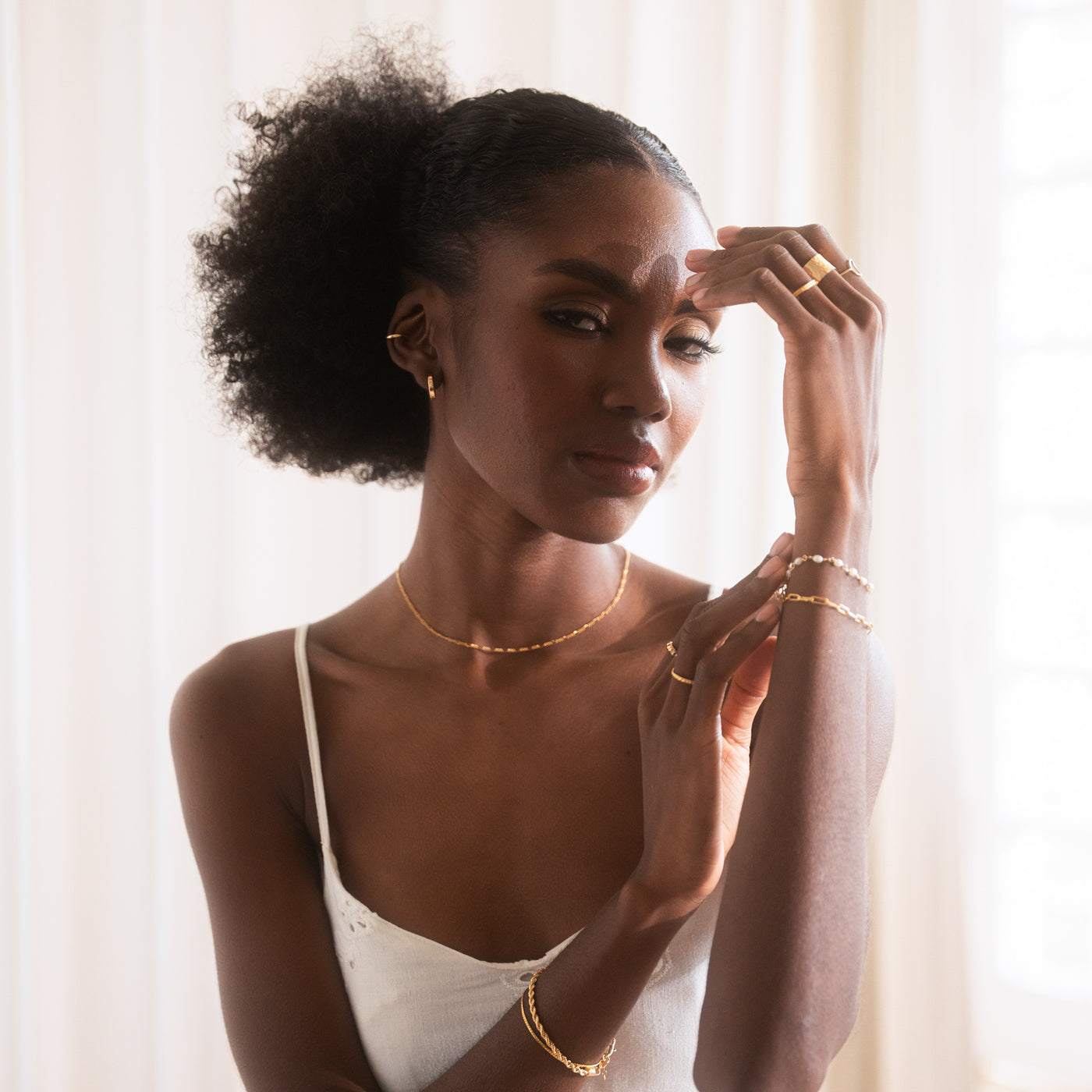 Small Chunky Hoop Earrings