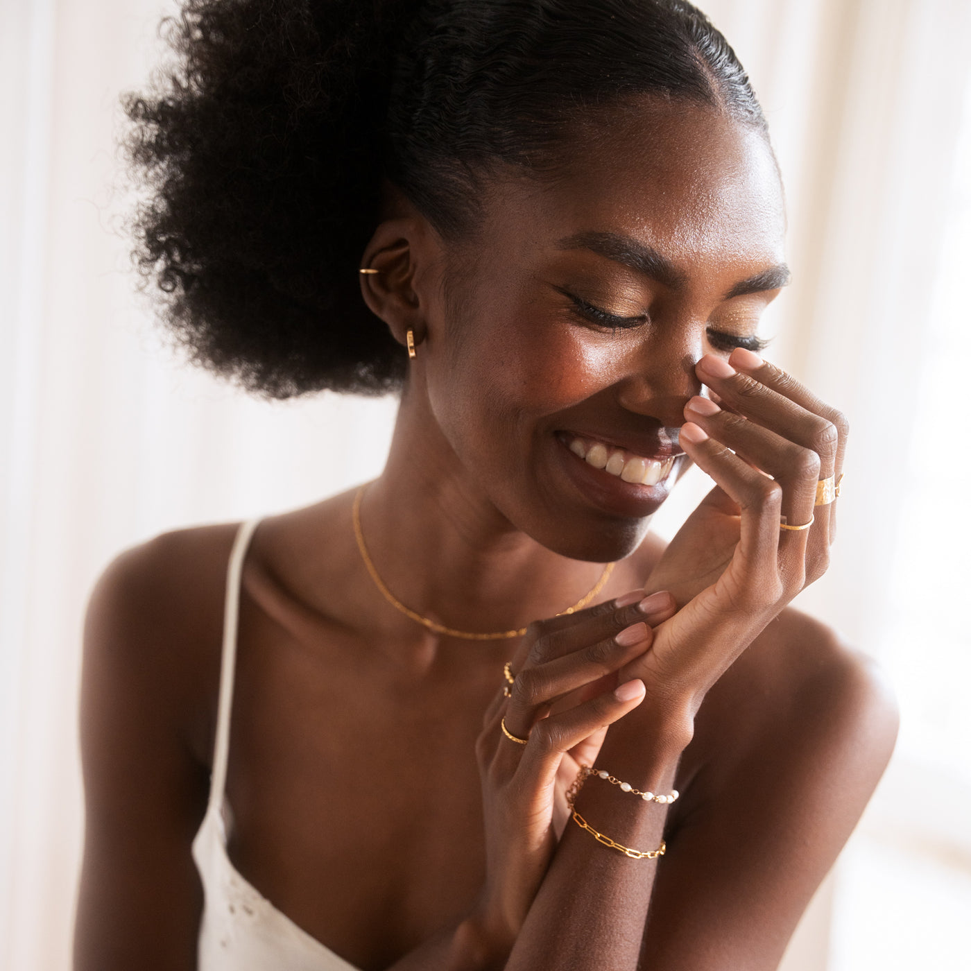 Small Chunky Hoop Earrings