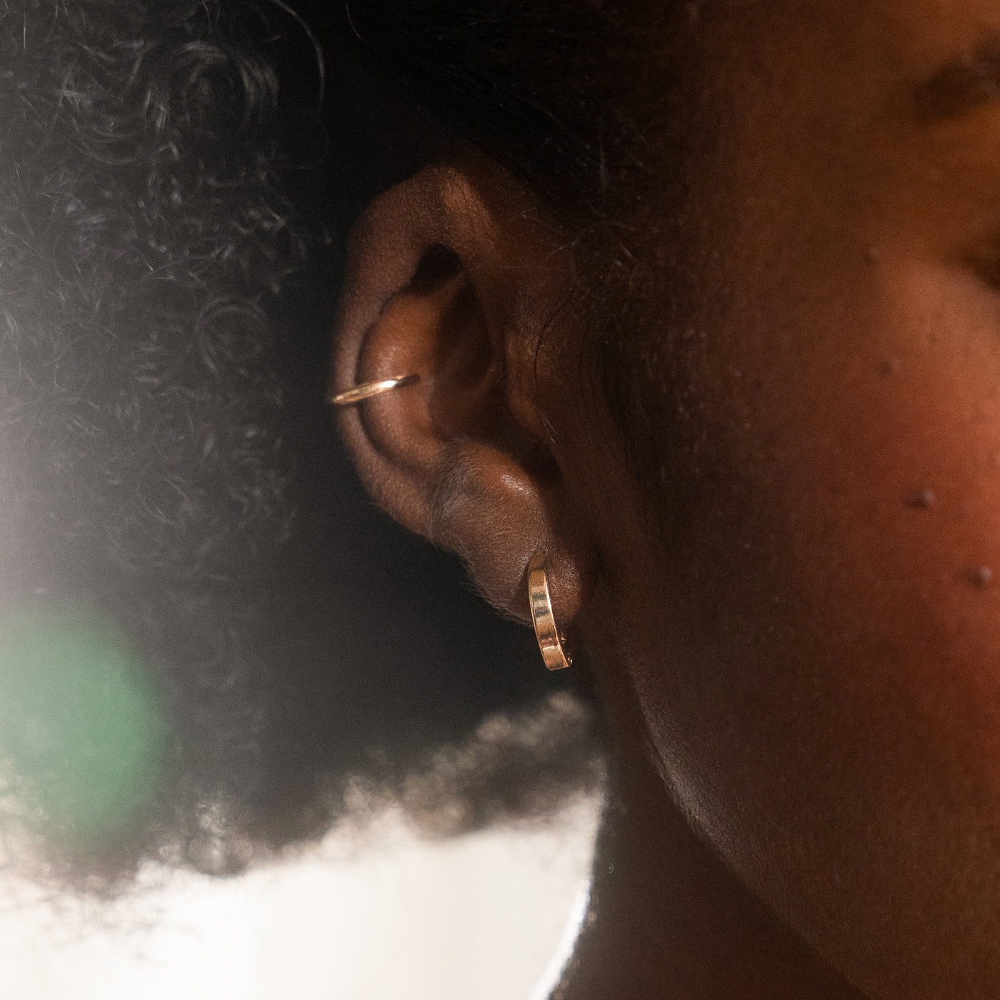 Small Chunky Hoop Earrings