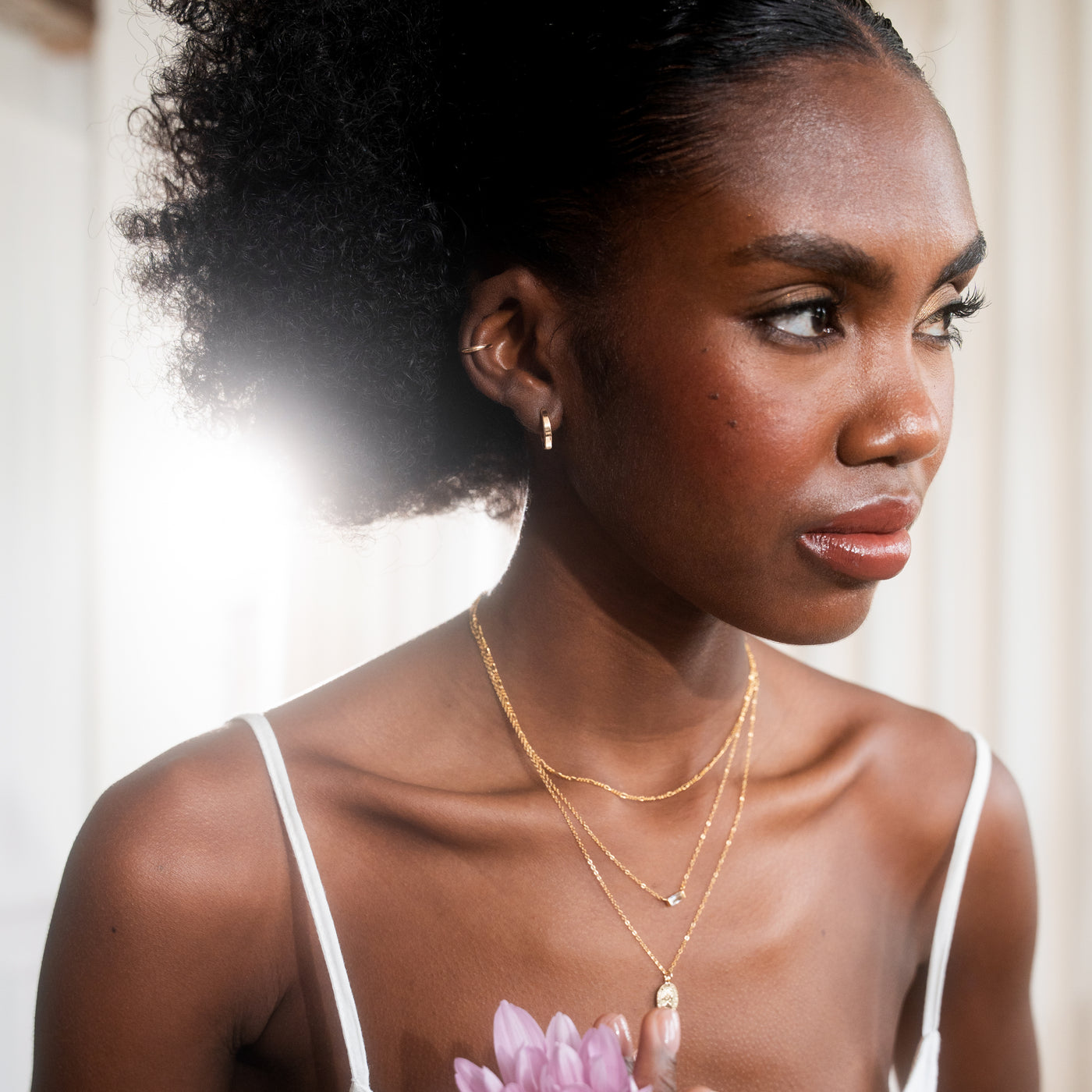 Small Chunky Hoop Earrings