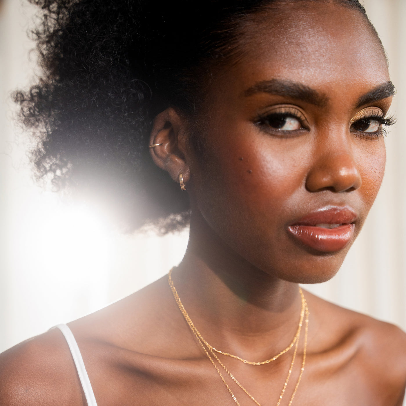 Small Chunky Hoop Earrings